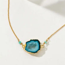 Earthly Geode Necklace - Agate