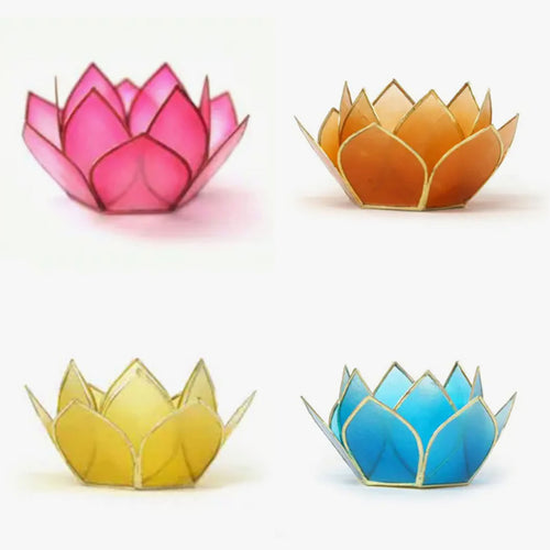 Mini Lotus Tea Light Holder - Multiple Colors