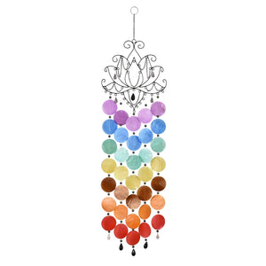 Capiz Teardrop Chakra Wind Chime