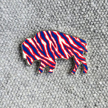 Buffalo Stripe Enamel Pin - Red & Blue