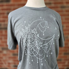 Moon and Flowers Blue/Gray Tee