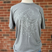 Moon and Flowers Blue/Gray Tee