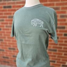 Floral Peace Sign Pine Green Tee