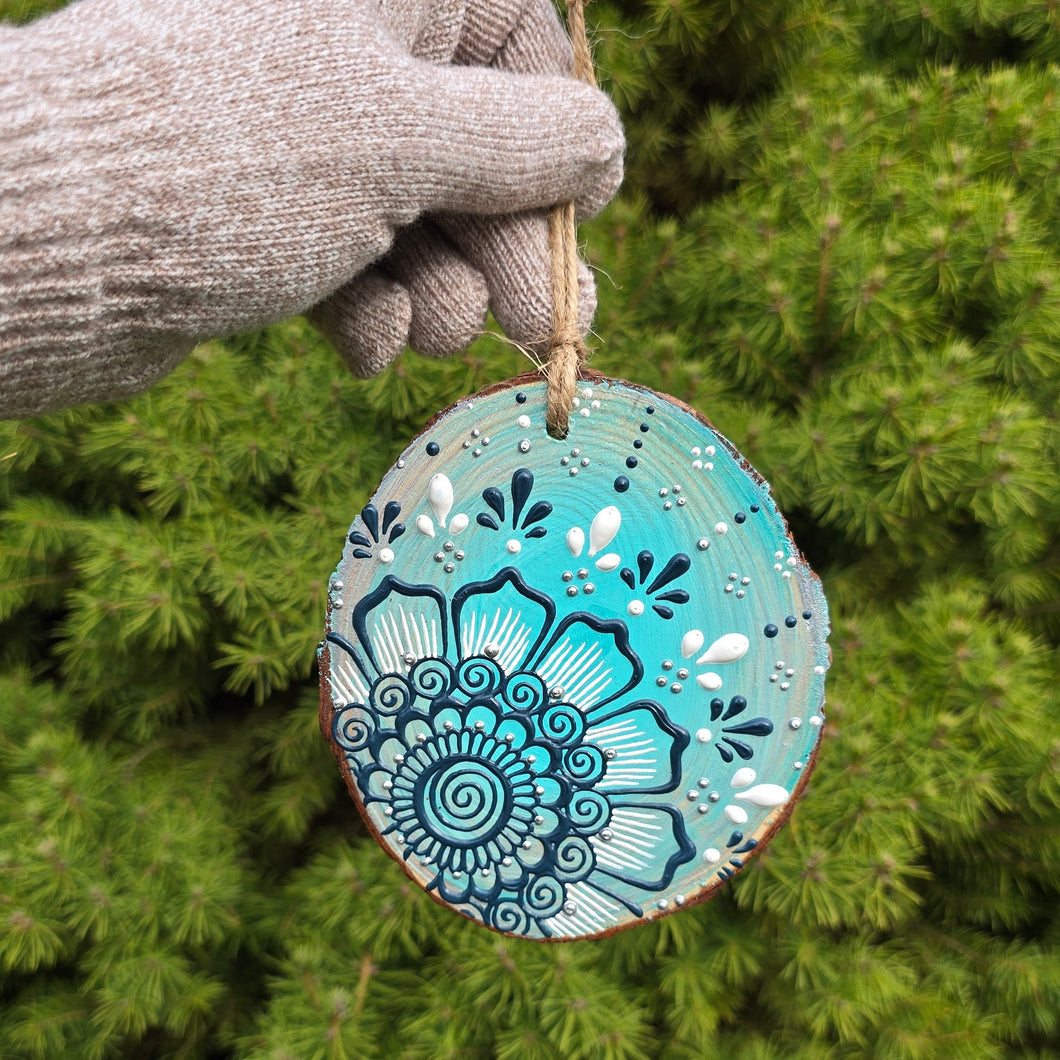 Holiday Ornaments - Henna Flowers
