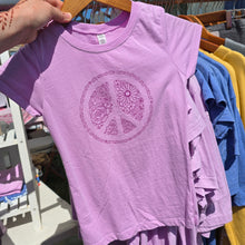 Floral Peace Sign Lilac Tee - Kids