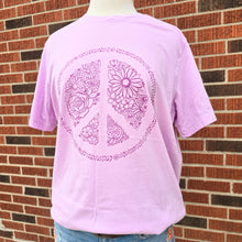 Floral Peace Sign Lilac Tee