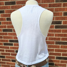Buffalo Mandala White Crop Racerback Tank