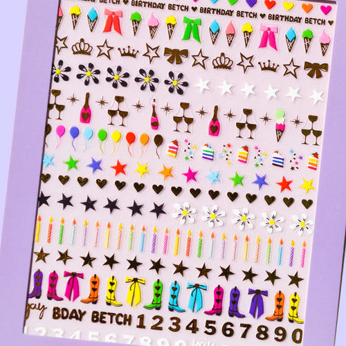 Nail Art Stickers | Birthday