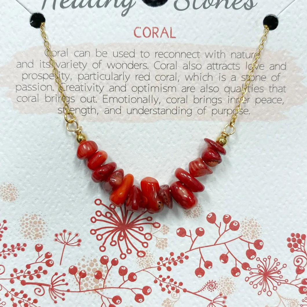 Healing Stones Necklace | Coral