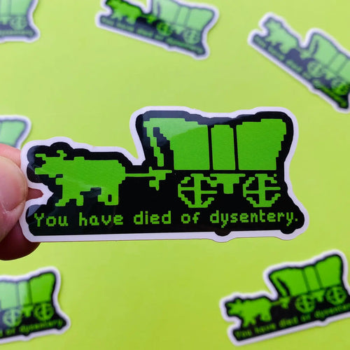 Oregon Trail Retro Gaming Sticker