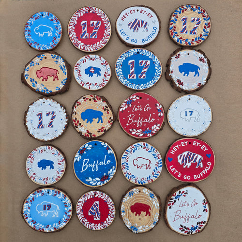 Holiday Ornaments - Red & Blue Buffalo