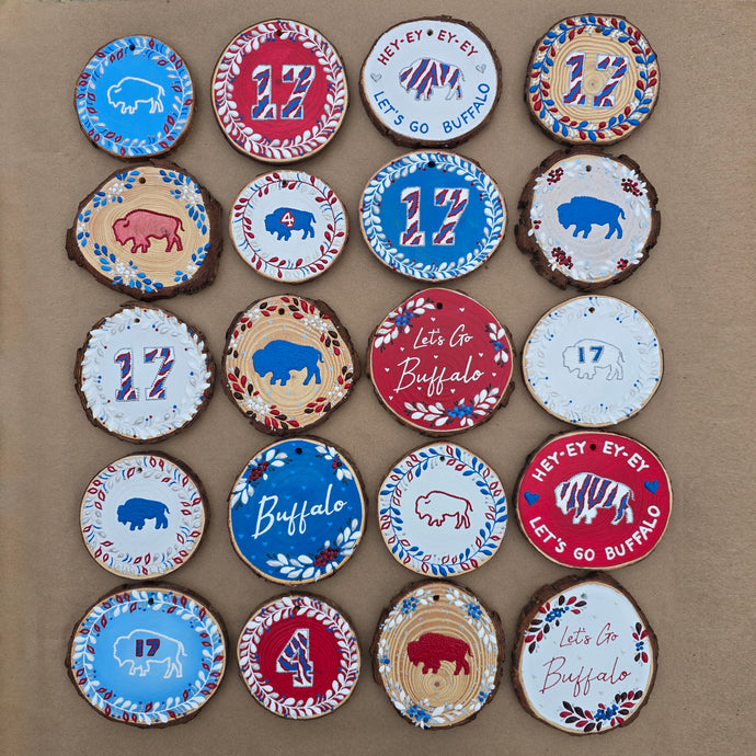 Holiday Ornaments - Red & Blue Buffalo