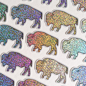 Glitter Buffalo Sticker