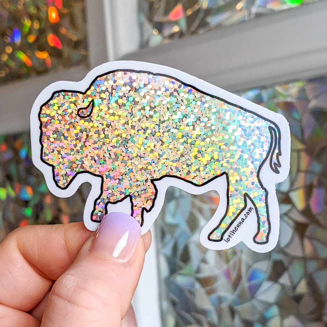 Glitter Buffalo Sticker