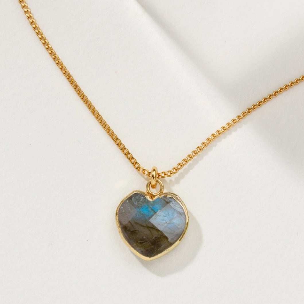 Conversation Heart Necklace - Labradorite