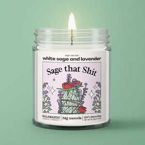 White Sage & Lavender "Sage That Sh*t" Candle