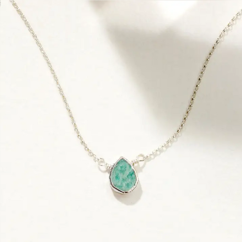 Delicate Gemstone Necklace - Amazonite