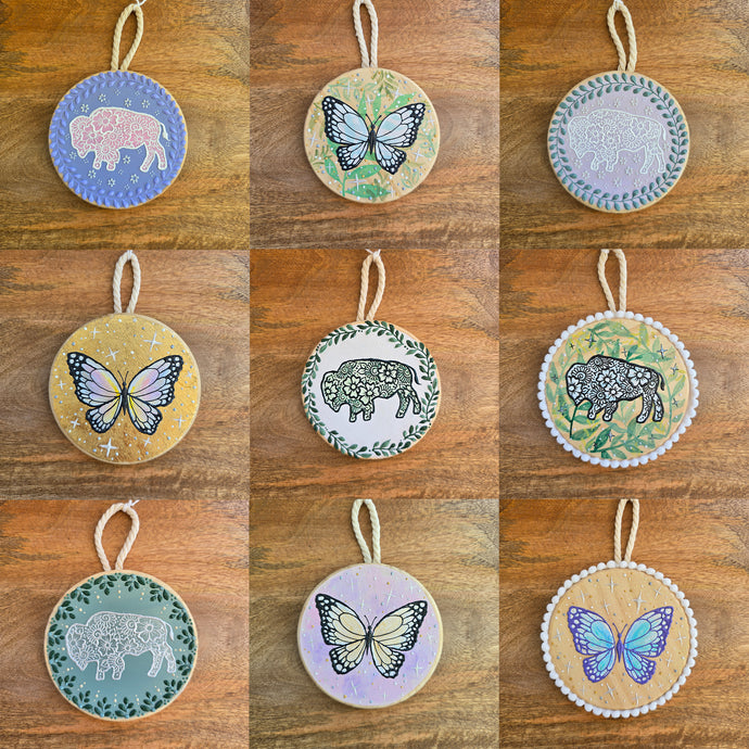 Mini Paintings - Buffalo & Butterflies