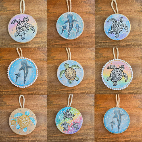 Mini Paintings - Sea Turtles & Whale Sharks