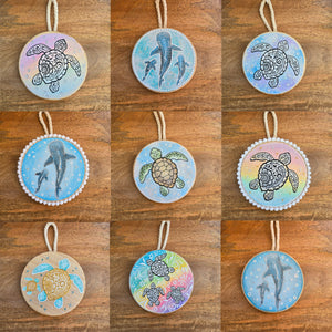 Mini Paintings - Sea Turtles & Whale Sharks