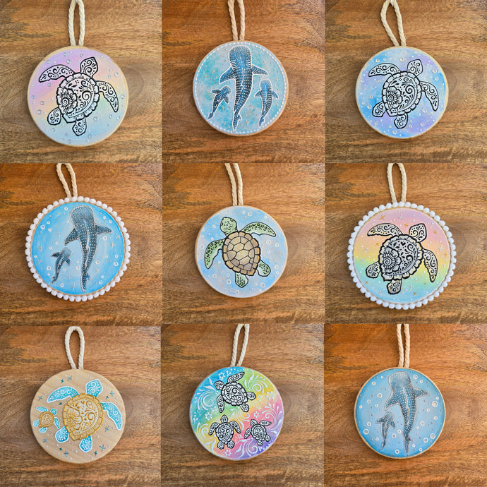 Mini Paintings - Sea Turtles & Whale Sharks