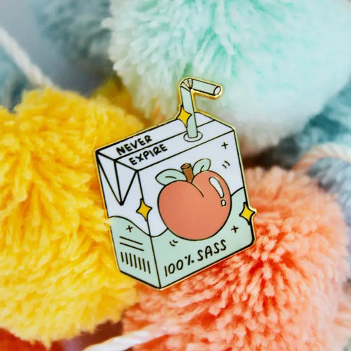 100% Sass Enamel Pin