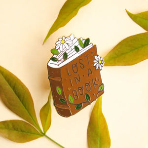 Lost in A Book Enamel Pin