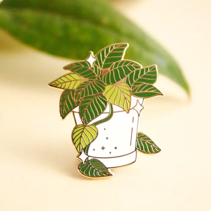 Pot of Pothos Enamel Pin