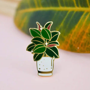 Rubber Plant Enamel Pin