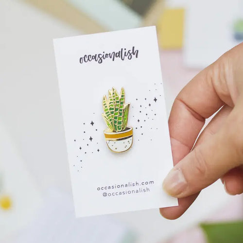 Snake Plant Enamel Pin