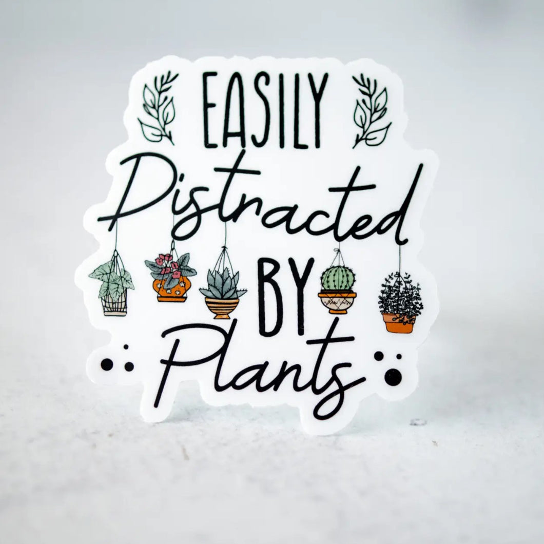 Easily Distracted By Plants Sticker