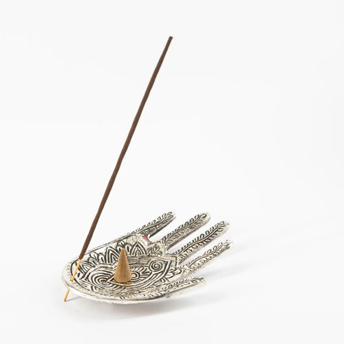 Incense Holder | Silver Hand