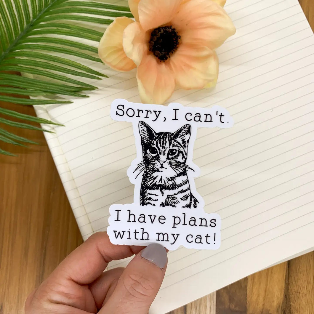 Plans with My Cat Sticker