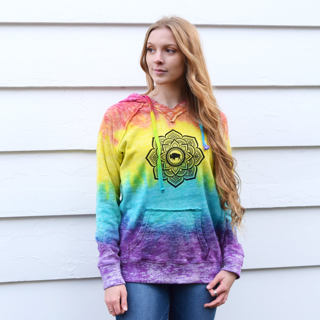 Tie Dye Mandala Hoodie (adult size S)
