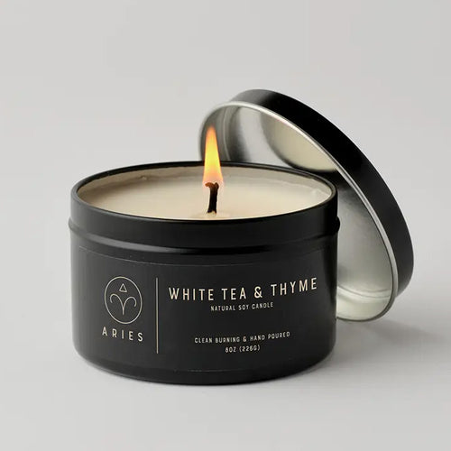 Zodiac Candle - Aries - White Tea & Thyme