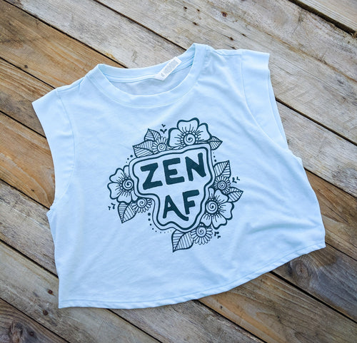 Zen AF Icy Blue Crop Tee