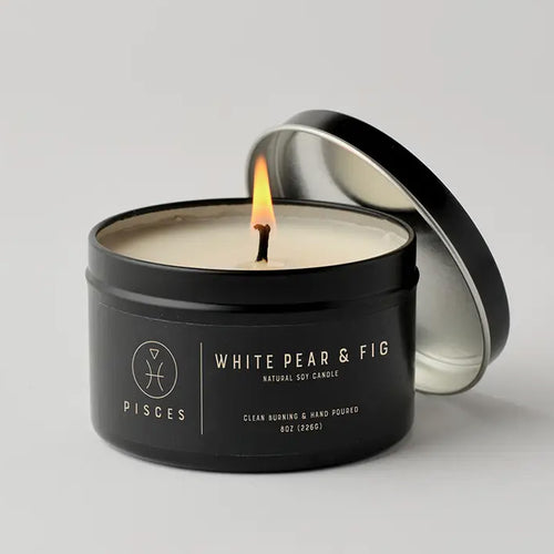 Zodiac Candle - Pisces - White Pear & Fig