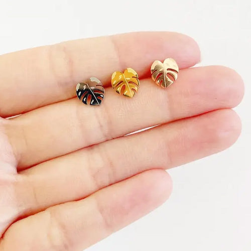 Mini Monstera Albo & Thai Constellation Studs