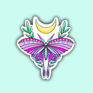 Moon Butterfly Sticker