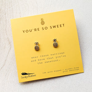 You're So Sweet Pineapple Earrings