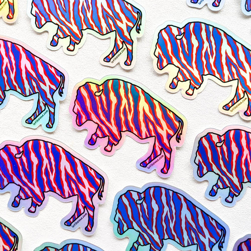 Buffalo Stripe Holographic Sticker