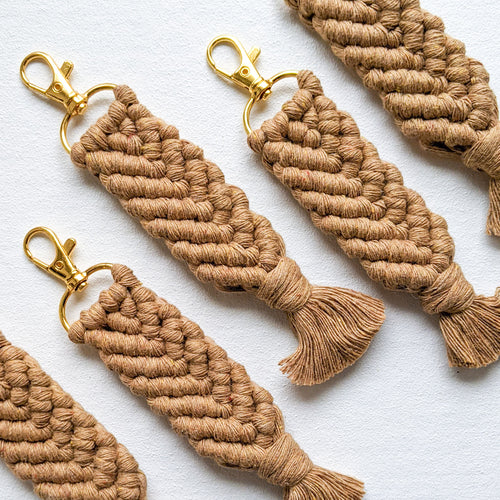 Macrame Mermaid Tail Keychain