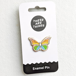 Rainbow Butterfly Enamel Pin