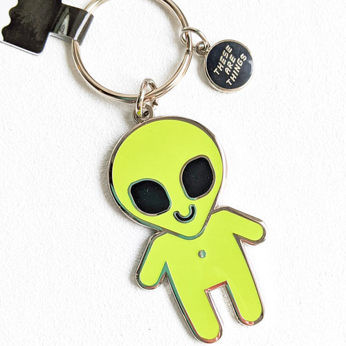 Alien Baby Enamel Keychain