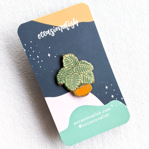 Calathea Orbifolia Enamel Pin