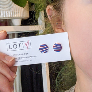 Earrings - Buffalo Hexagons