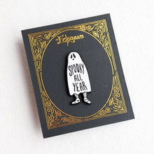 Spooky All Year Ghost Enamel Pin for Halloween