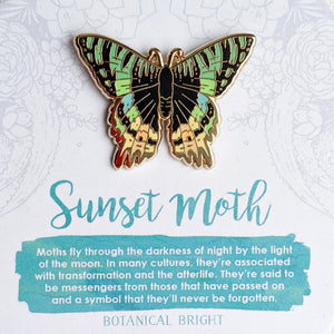 Sunset Moth Enamel Pin