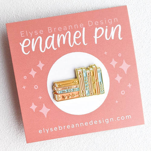 Stack of Books Enamel Pin