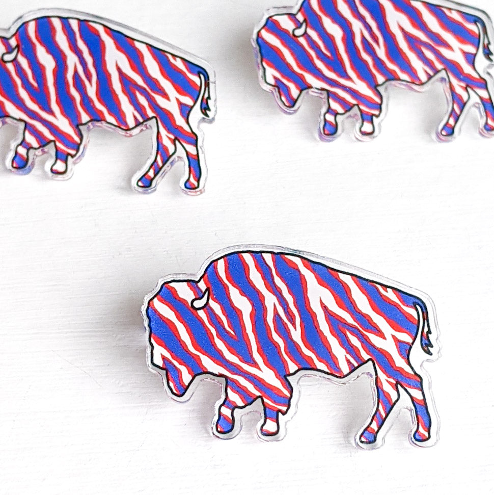 Acrylic Buffalo Pin